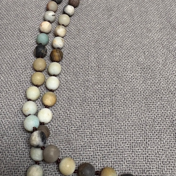 LONG GEMSTONE DROP NECKLACE- Stockholm - Picture 3 of 5